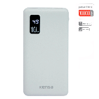 Повербанк 10000 mAh "Kensa KP-64" Белый, портативное зарядное устройство - power bank для телефона 2.1А (NS)