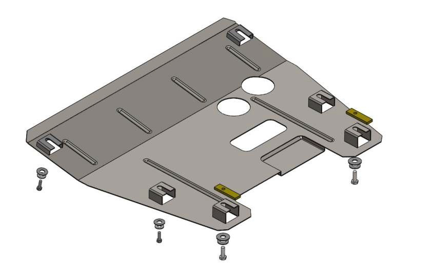 Захист двигуна Renault Kangoo (1996-2007) Кольчуга, фото 1
