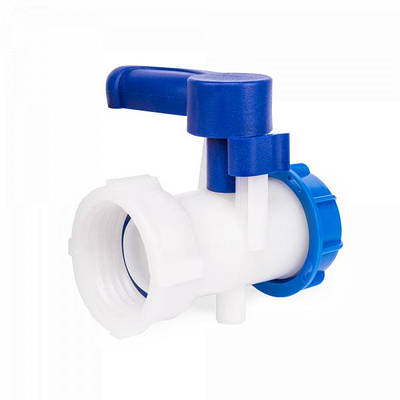 Кран на єврокуб із різьбою S60 x 6 мм, DN50, запірний дисковий кран на кубову бочку