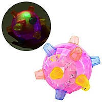 М'яч на батарейках, музичний, світний, 13-11-11 см. (9385)