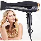 Фен для волосся 2800Вт Gemei GM-1765, Чорний / Професійний фен з дифузором, фото 2