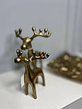 Декоративна статуетка Олень із металу в золоті, фото 7