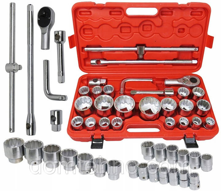 Торцеві ключі 26 шт. 3/4" і 1" 21-65 мм 12-гранні М58251 Mar-Pol