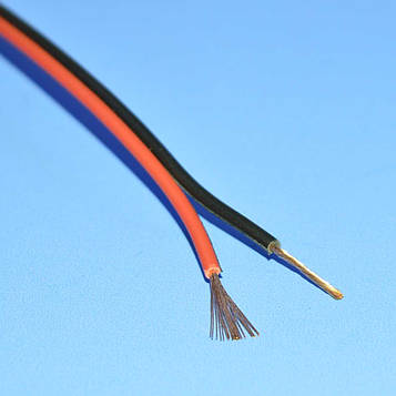 Кабель акуст. мідний чорно-червоний 2х0,50мм кв. Cabletech KAB0382