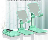 Підставка для телефона настільна бірюзова, тримач для телефона планшета настільний, підставка на телефон, фото 10