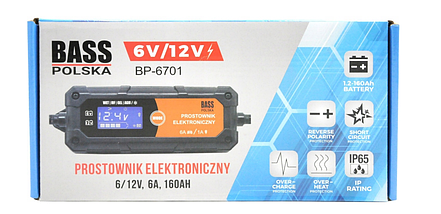 Електронний зарядний пристрій для гелевих і кислотних акумуляторів 6V 12V AGM GEL Bass BP-6701, фото 3