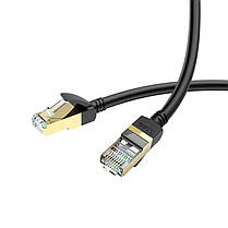 Кабель RJ45 HOCO LAN Level pure copper gigabit ethernet cable US02 5 м чорний (N019206), фото 3