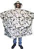 Плащ-дощовик тактичний маскувальний білий мультикам ЗСУ Пончо з капюшоном, фото 2