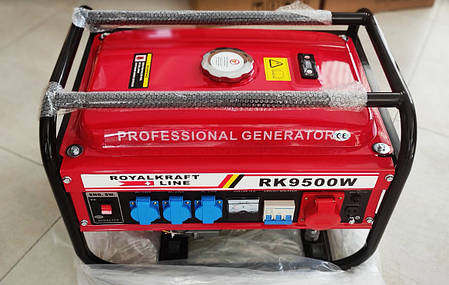 Бензиновий електрогенератор KRAFT Royal RK9500W 3.5 кВт (230V/380V), фото 1