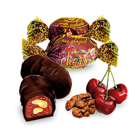 Цукерки "Вишня в шоколаді з волоським горіхом", ТМ Amelia