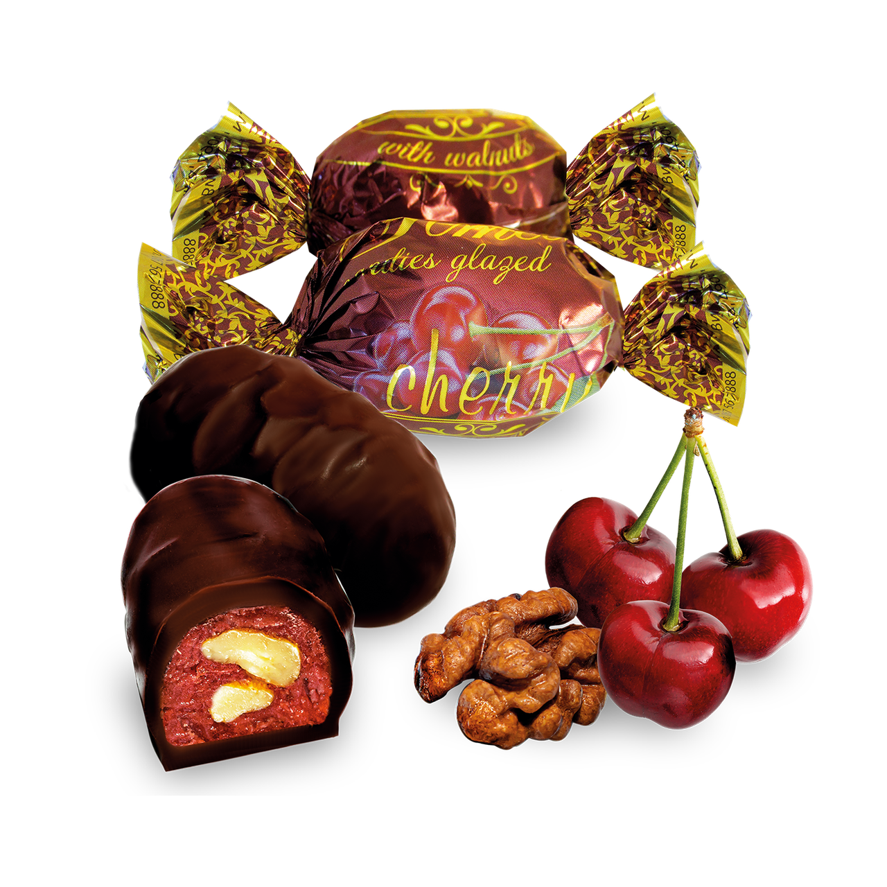 Конфеты "Вишня в шоколаде с грецким орехом", ТМ Amelia (ID#743468901 ...