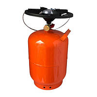 Газовий пальник 220 мм Nurgaz з балоном комплект газовий кемпінговий 5 кг/12.5 л