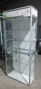 Торгова вітрина скляна з алюмінієвого профілю 800х350х1800 мм., Б/у