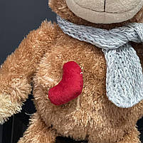 Іграшка мяка "Ведмедик з сердечком", коричневий, Мягкая игрушка "Мишка с сердечком" 17977, фото 2