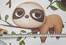 Вінілові наклейки Слонік Оленя Бегемот Лінивець (лист 60 х 90 см) Б265-1, фото 5