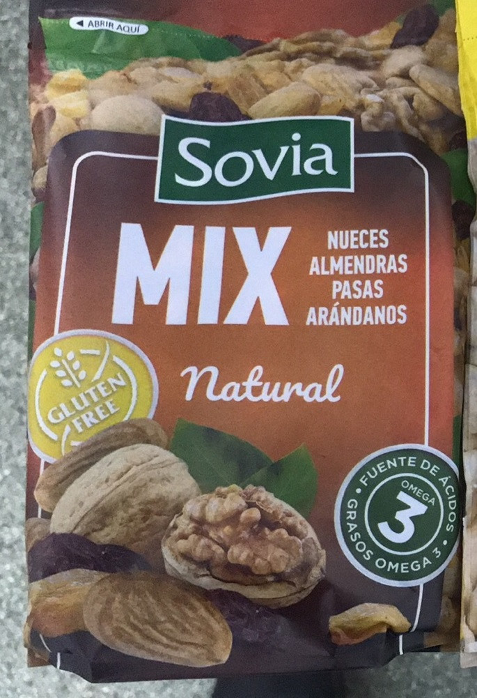 Микс Ореховый Sovia Mix Natural Грецкий Орех, Миндаль, Клюква и Изюм без глютена 200 г Испания - фото 2 - id-p1732532153