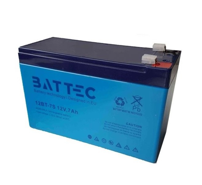 Батарея (Акумулятор) 12V 7Ah AGM Battec (12BT-7S) синя нова