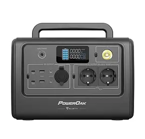 Зарядна станція Bluetti PowerOak EB70, 1000 Вт, 716 Вт·год (електростанція для дому) EU, фото 3
