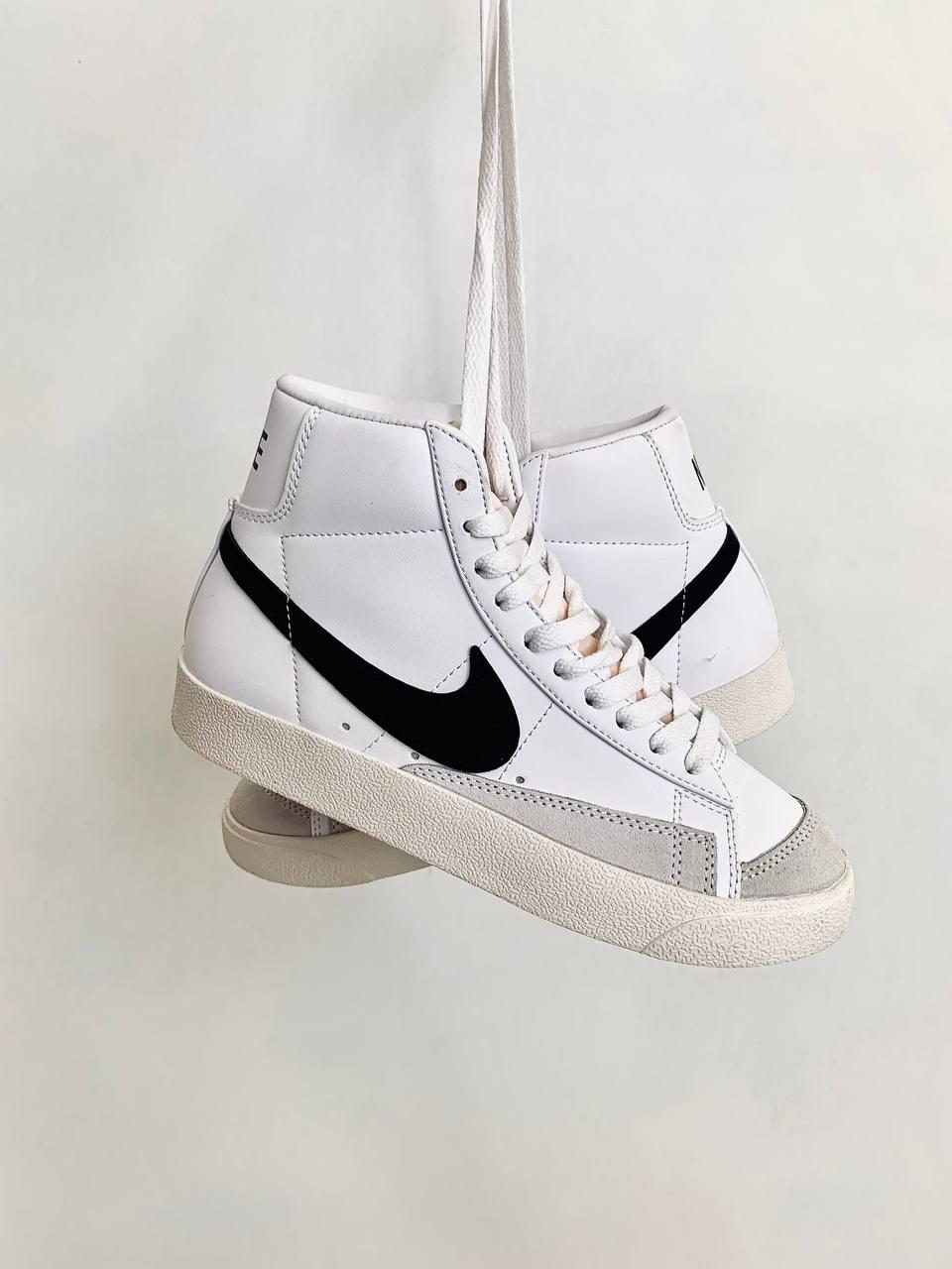 Купить Nike Blazer Mid 77 Vintage White Black Унисекс Кеды Найк Блейзер ...