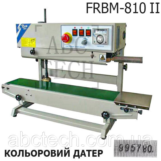 Роликовий зварювач з кольоровим датером FRBM-810II Вертикальний конвеєрний зварювач пакетів 80см Шов 10 мм