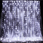 Гірлянда Штора "Водоспад" (3х2 м), 220В, 100 LED, Біле світло / Світлодіодна новорічна гірлянда на вікно, фото 5