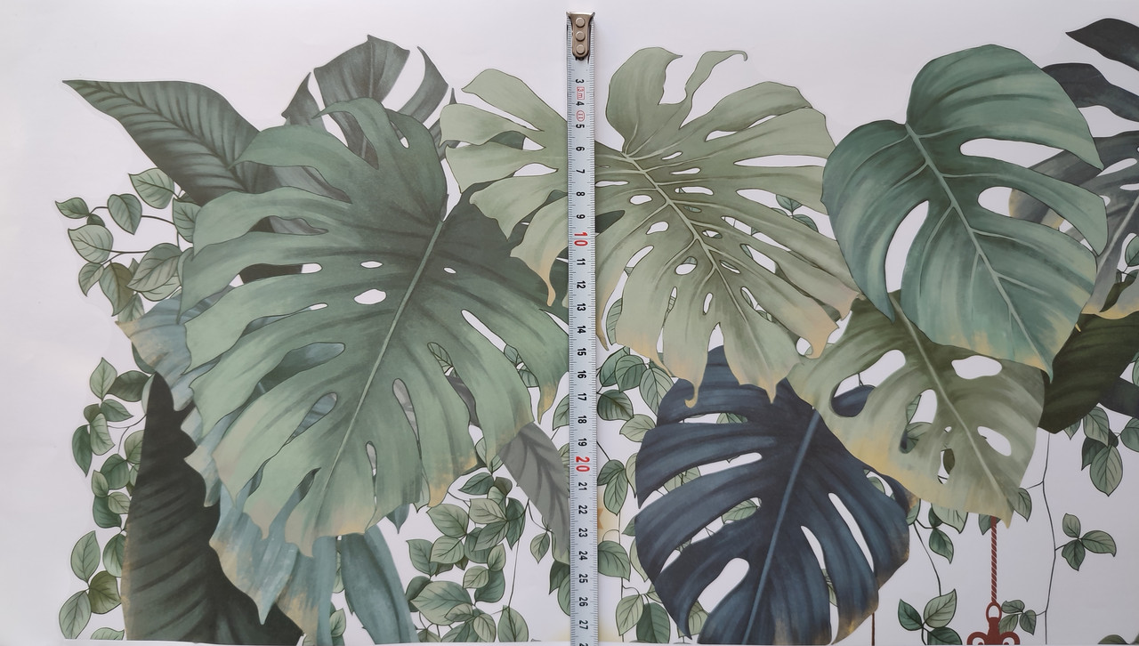 Виниловые наклейки на стену Большие зеленые листья папоротник (лист 60 х 90 см) Б79-5 - фото 4 - id-p1732455381