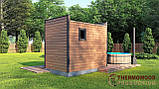 Будівництво мобільної бані 3,1х2,0м Gartensauna-8 Thermowood Production під ключ, фото 6