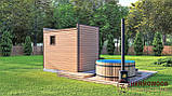 Будівництво мобільної бані 3,1х2,0м Gartensauna-8 Thermowood Production під ключ, фото 7