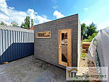 Будівництво мобільної бані 3,1х2,0м Gartensauna-8 Thermowood Production під ключ, фото 11