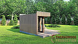 Баня 4,6х2,3м оздоблення терморейка Gartensauna-13 Thermowood Production під ключ від виробника, фото 4