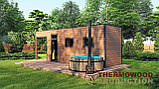 Сауна з передпокою та терасою 4,6 x 2,6 м Gartensauna-15 Thermowood Production під ключ від виробника, фото 4