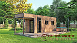 Сауна з передпокою та терасою 4,6 x 2,6 м Gartensauna-15 Thermowood Production під ключ від виробника, фото 5