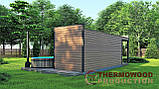 Сауна з передпокою та терасою 4,6 x 2,6 м Gartensauna-15 Thermowood Production під ключ від виробника, фото 7