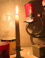 Набор столовых свечек 10 шт праздничные романтика парафиновые экологичные для дома декора света
