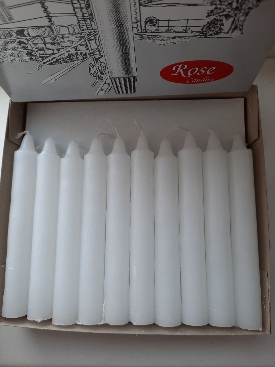 Набор свечей стеариновые 20 шт белые 15 см, цена 240 грн — Prom.ua (ID ...