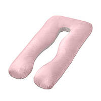 Наволочка на П-подушку для беременных и отдыха 75х140 см пудра/св.сіра (8-35126*003) TM IDEIA