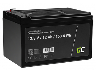 Акумулятор для ДБЖ Green Cell CAV08 LiFePO4 12.8V 12Ah 153.6Wh