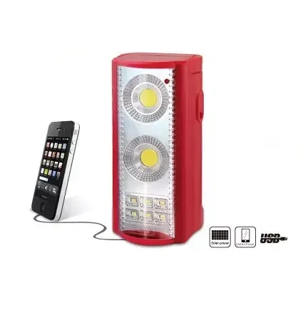 Світлодіодний акумуляторний світильник TNSY  YJ10.1  2COB + 6LED 10+3W червоний