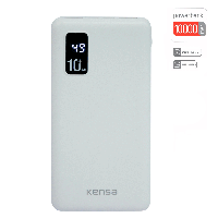 Повербанк 10000 mAh "Kensa KP-64" Белый, портативное зарядное устройство - power bank для телефона 2.1А (TO)