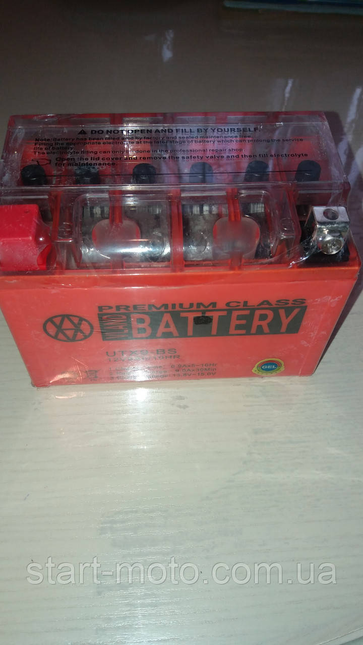 Акумулятор 12 V 9 Ah гелевий mod:UTX9-BS (L150*W87H107) фірма VLAND Made in Taiwan 2022