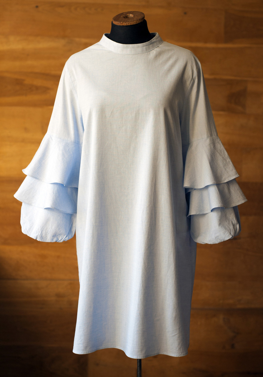 Блакитна коротка літня сукня жіноча Zara, розмір L