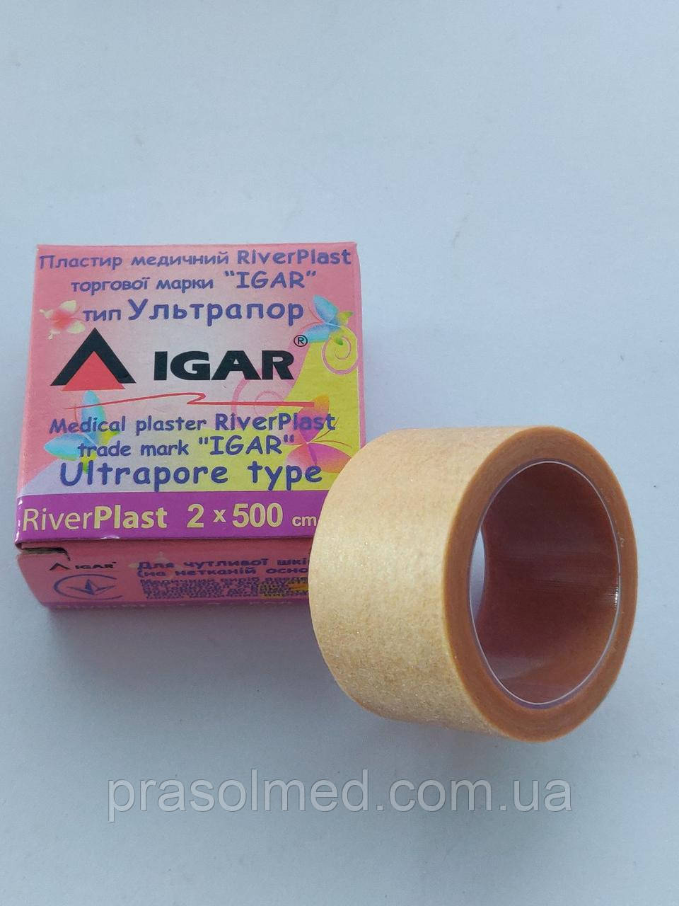 Пластир медичний RiverPlast ТМ "IGAR" Ультрапор (на нетканій основі) 2х500, фото 1