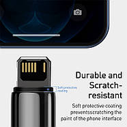Кабель для швидкої зарядки Type-C на Lightning BASEUS PD20W Tungsten Gold Fast Charging Data Cable 2м (чорний), фото 5