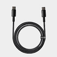 Кабель для швидкої зарядки Type-C на Type-C BASEUS 100W 5A Tungsten Gold Fast Charging Data Cable 2м (чорний), фото 2