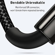 Кабель для швидкої зарядки USB на Type-C 66W 6A BASEUS Tungsten Gold Fast Charging Data Cable 1м (чорний), фото 6