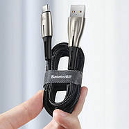 Кабель для швидкої зарядки USB на Type-C BASEUS 66W 6A Water Drop-shaped Lamp SuperCharge 1м (чорний), фото 2