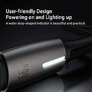 Кабель для швидкої зарядки USB на Type-C BASEUS 66W 6A Water Drop-shaped Lamp SuperCharge 1м (чорний), фото 5