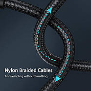 Кабель для швидкої зарядки USB на Type-C BASEUS 66W 6A Water Drop-shaped Lamp SuperCharge 1м (чорний), фото 8