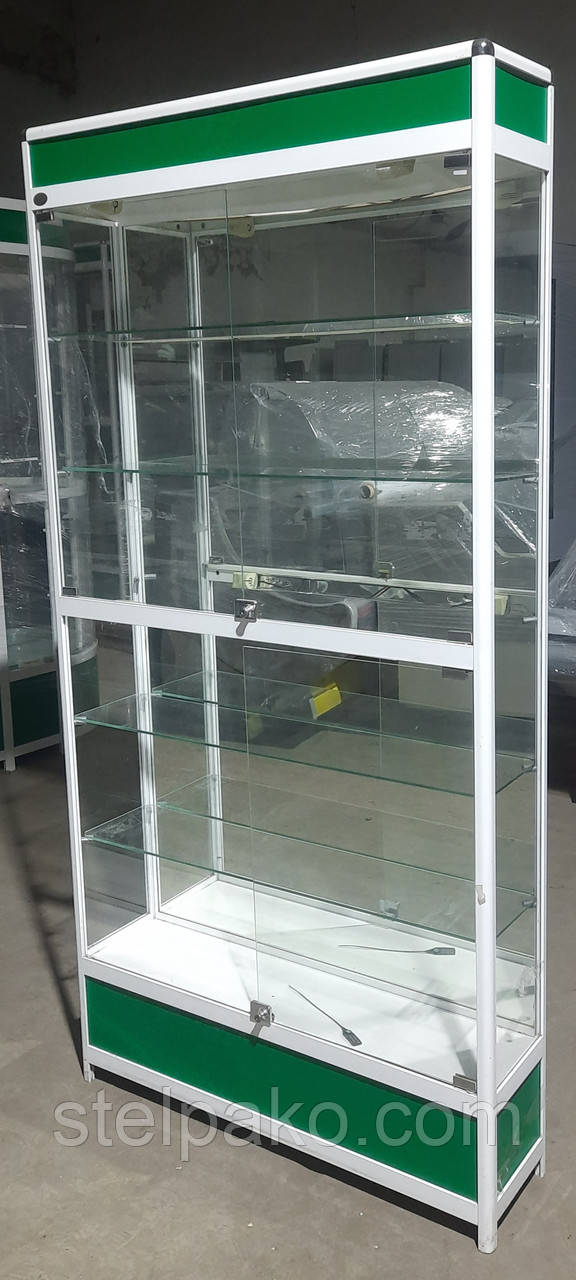 Торгова вітрина скляна з алюмінієвого профілю 1000х250х2000 мм., Б/у