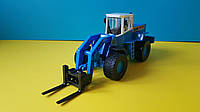 Игрушка колесный Трактор погрузчик металлический, 2 вида Синий